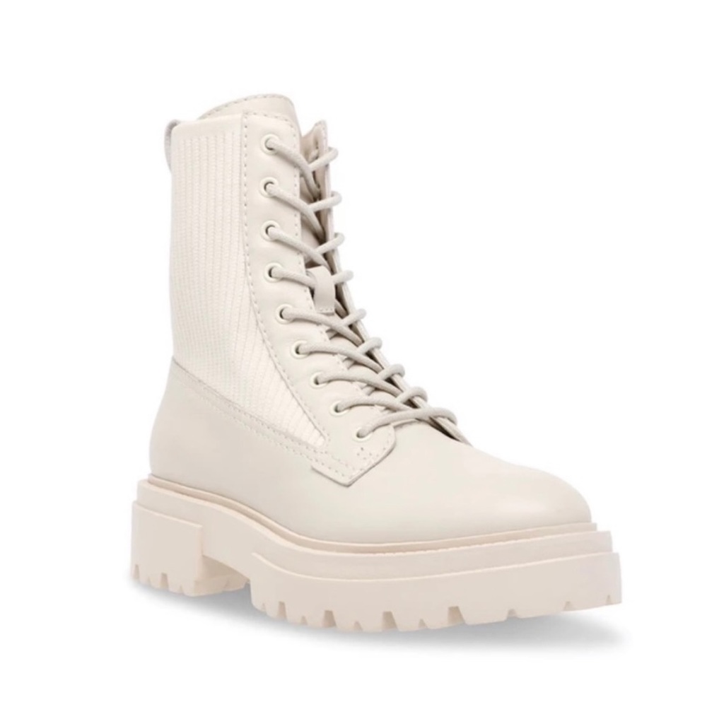 Steve Madden Arlow White Boots